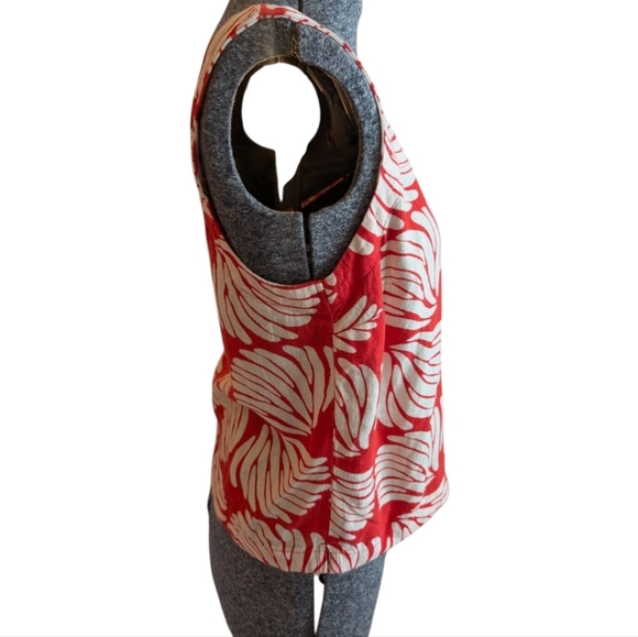 A New Day Red & Cream Leaf Print, XS, NWT - Picture 2 of 8